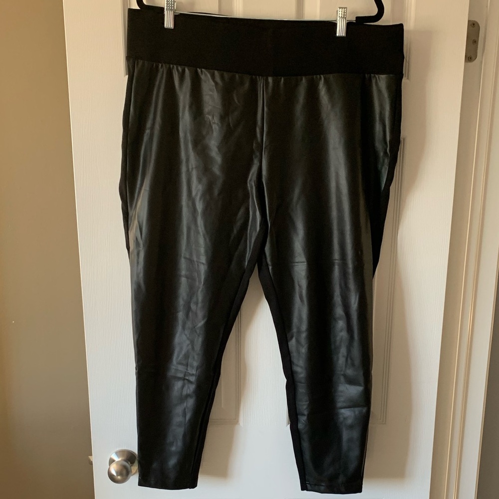 Torrid Black Faux Leather Leggings
